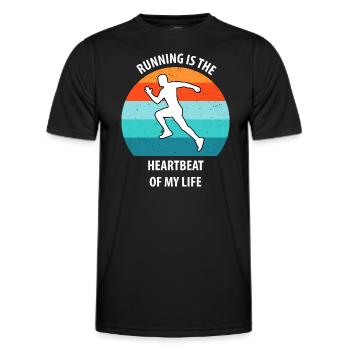 Faire du jogging - T-shirt sport Homme - noir - Devant - AI Model Male 178 dark (178cm)