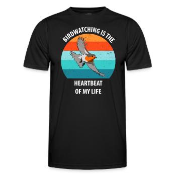 Bird Watching Bird Watching Birding Bird - Men's Functional T-Shirt - black - Front - AI Model Male 178 dark (178cm)