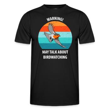 Observation des oiseaux Observation des oiseaux Observation des oiseaux - T-shirt sport Homme - noir - Devant - AI Model Male 178 dark (178cm)