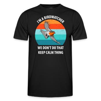 Bird Watching Bird Watching Birding Bird - Men's Functional T-Shirt - black - Front - AI Model Male 178 dark (178cm)