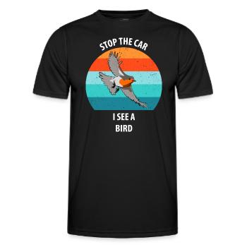 Bird Watching Bird Watching Birding Bird - Men's Functional T-Shirt - black - Front - AI Model Male 178 dark (178cm)