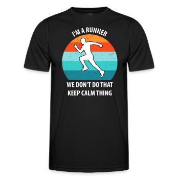 Floorball Unihockey Feldhockey Hallenhockey - Männer Funktions-T-Shirt - Schwarz - Vorne - AI Model Male 178 dark (178cm)