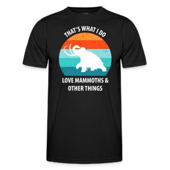 Drôle de mammouth de l’âge de pierre de l’âge de glace Design préhistorique - T-shirt sport Homme - noir - Devant - AI Model Male 178 dark (178cm)