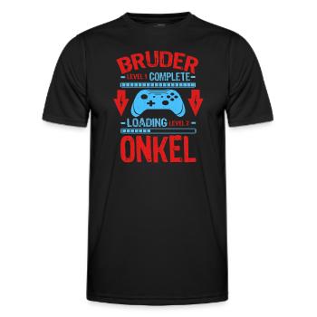 Bruder Level Complete Werdender Onkel Loading - Männer Funktions-T-Shirt - Schwarz - Vorne - AI Model Male 178 dark (178cm)