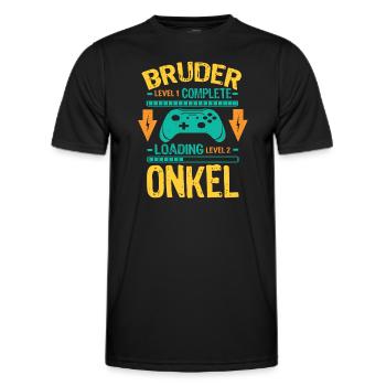 Bruder Level Complete Werdender Onkel Loading - Männer Funktions-T-Shirt - Schwarz - Vorne - AI Model Male 178 dark (178cm)