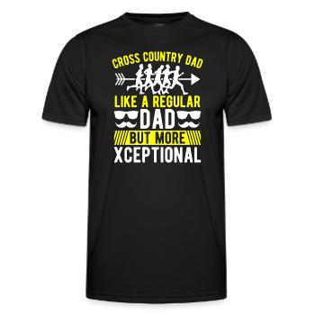 Runn Country Runner and XC Coach - Unique Cross - Men's Functional T-Shirt - black - Front - AI Model Male 178 dark (178cm)