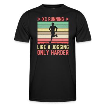 Funny XC Running Gift XC Runner Edition - Men's Functional T-Shirt - black - Front - AI Model Male 178 dark (178cm)