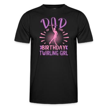 Dad Of the Birthday Girl twirling Family Design - Männer Funktions-T-Shirt - Schwarz - Vorne - AI Model Male 178 dark (178cm)