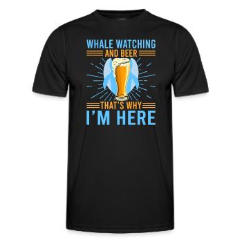 Whale Watching And Beer Whale Lover Gift idea - Männer Funktions-T-Shirt - Schwarz - Vorne - AI Model Male 178 dark (178cm)
