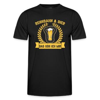 Slot Car Racing Rennbahn & BIer Das Gön Ich Mir - Männer Funktions-T-Shirt - Schwarz - Vorne - AI Model Male 178 dark (178cm)