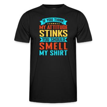 Fitness Motivation Bodybuilder Attitude Stinks - Men's Functional T-Shirt - black - Front - AI Model Male 178 dark (178cm)