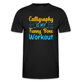 Cool Artist Calligraphy Is My Workout Painter Gift - Männer Funktions-T-Shirt - Schwarz - Vorne - AI Model Male 178 dark (178cm)
