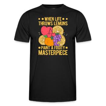 Artiste Peintre Peinture graphique A Fruity Art Cadeaux - T-shirt sport Homme - noir - Devant - AI Model Male 178 dark (178cm)