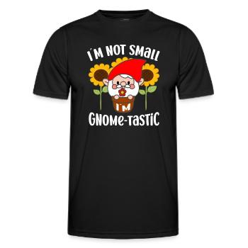 I ́m Not Small Gnome-Tastic Funny Gardening Gnome - Men's Functional T-Shirt - black - Front - AI Model Male 178 dark (178cm)