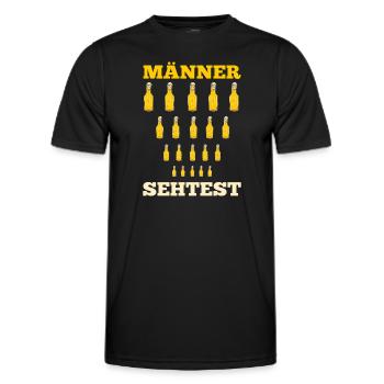 Bière hommes test oculaire bière dire - T-shirt sport Homme - noir - Devant - AI Model Male 178 dark (178cm)