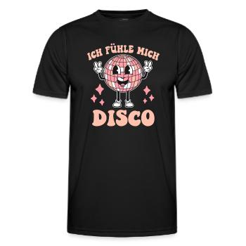 J’ai l’impression que je vais aller à la soirée disco, fêter la danse disco - T-shirt sport Homme - noir - Devant - AI Model Male 178 dark (178cm)