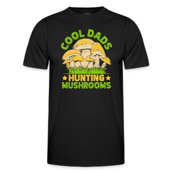 Cueillette de champignons Chasseur Cool Dads Chasse Morille - T-shirt sport Homme - noir - Devant - AI Model Male 178 dark (178cm)