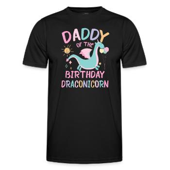 Daddy Of the Birthday Girl Dracon Family Party - Männer Funktions-T-Shirt - Schwarz - Vorne - AI Model Male 178 dark (178cm)