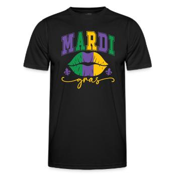 Mardi Gras Lips - Men's Functional T-Shirt - black - Front - AI Model Male 178 dark (178cm)