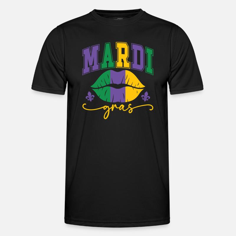 Mardi Gras Lippen Männer Funktions-T-Shirt