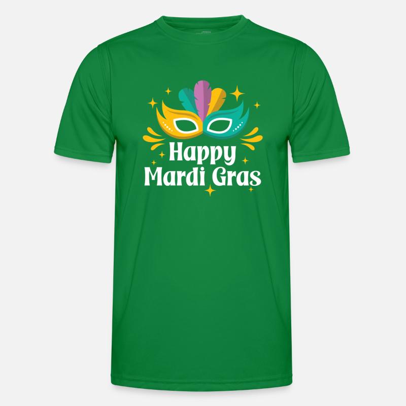 Frohen Mardi Gras Männer Funktions-T-Shirt