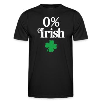0% Irish - Men's Functional T-Shirt - black - Front - AI Model Male 178 dark (178cm)