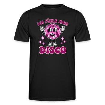 J’ai l’impression que je vais aller à la soirée disco, fêter la danse disco - T-shirt sport Homme - noir - Devant - AI Model Male 178 dark (178cm)