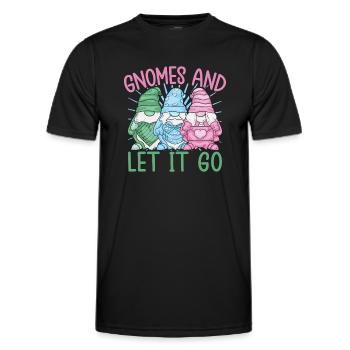 Garden Gnome Costume Gnomes & Let It Go Gnome - Männer Funktions-T-Shirt - Schwarz - Vorne - AI Model Male 178 dark (178cm)
