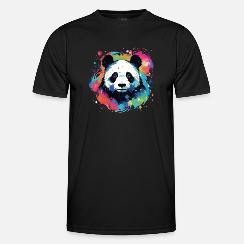 Panda Bear Paint Männer Funktions-T-Shirt