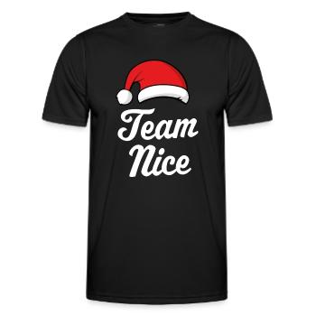 Team Nizza - Männer Funktions-T-Shirt - Schwarz - Vorne - AI Model Male 178 dark (178cm)