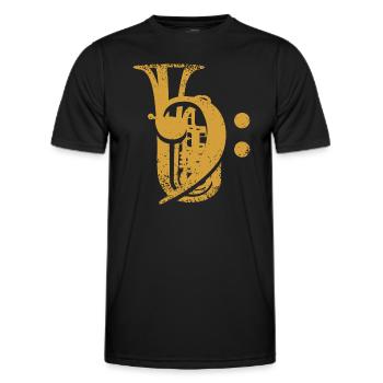 Tuba Clé de fa Clé de tubiste - T-shirt sport Homme - noir - Devant - AI Model Male 178 dark (178cm)