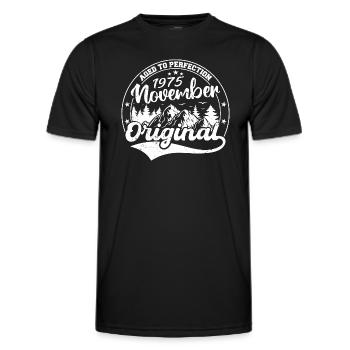 Legendär seit November 1975 - November 1975 - Männer Funktions-T-Shirt - Schwarz - Vorne - AI Model Male 178 dark (178cm)