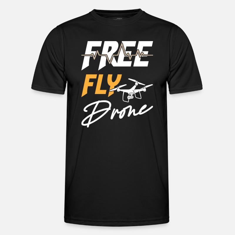 Free Fly Drone - Men's Functional T-Shirt - black