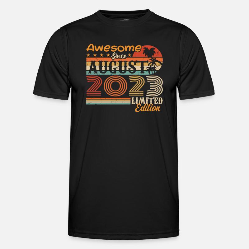2023 August Geschenkidee August 2023 - Männer Funktions-T-Shirt - Schwarz