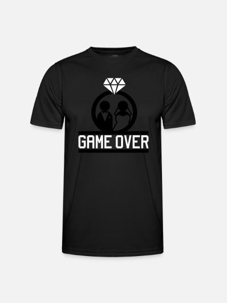 Game Over - Männer Funktions-T-Shirt - Schwarz