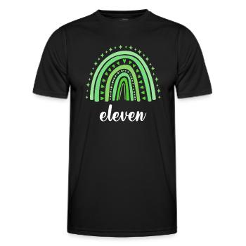 Green Rainbow Onze ans 11e anniversaire - T-shirt sport Homme - noir - Devant - AI Model Male 178 dark (178cm)