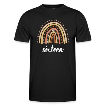 Orange Rainbow seize ans 16e anniversaire - T-shirt sport Homme - noir - Devant - AI Model Male 178 dark (178cm)