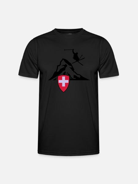 matterhorn zermatt Switzerland - Men's Functional T-Shirt - black