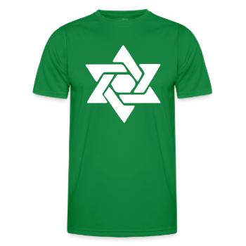Davidstern - Männer Funktions-T-Shirt - Kelly Green - Vorne - AI Model Male 178 dark (178cm)