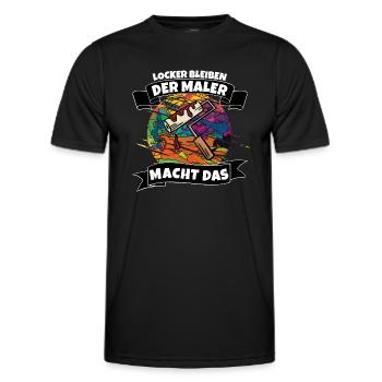 Maler - Männer Funktions-T-Shirt - Schwarz - Vorne - AI Model Male 178 dark (178cm)