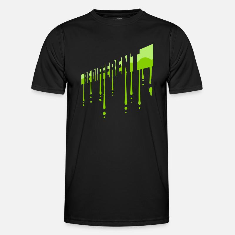Be different Logo Design - Männer Funktions-T-Shirt - Schwarz