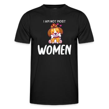 Je ne suis pas la plupart des femmes pompiers à la retraite - T-shirt sport Homme - noir - Devant - AI Model Male 178 dark (178cm)