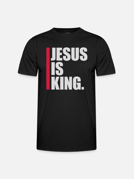 jesus is king quote - Men's Functional T-Shirt - black