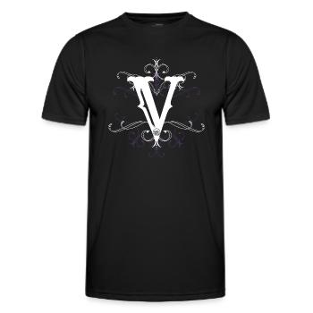 Point V(V)(v) - Men's Functional T-Shirt - black - Front - AI Model Male 178 dark (178cm)