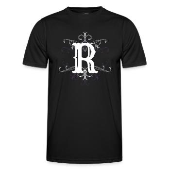 Letter R (R) - Men's Functional T-Shirt - black - Front - AI Model Male 178 dark (178cm)