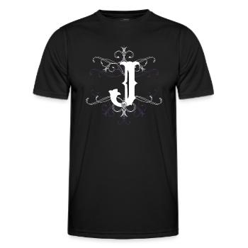 Letter J Letter J - Men's Functional T-Shirt - black - Front - AI Model Male 178 dark (178cm)