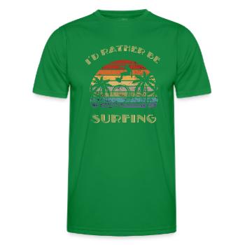 Surfen - Männer Funktions-T-Shirt - Kelly Green - Vorne - AI Model Male 178 dark (178cm)