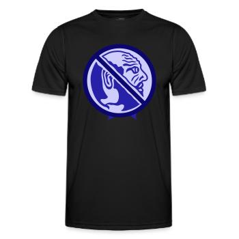 Man, forbidden. Restriction and discrimination - Men's Functional T-Shirt - black - Front - AI Model Male 178 dark (178cm)