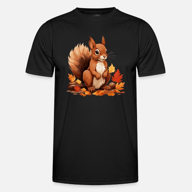 lille egern - Funktionsshirt til herrer - sort
