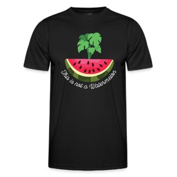 DAS IST KEINE WASSERMELONE - Männer Funktions-T-Shirt - Schwarz - Vorne - AI Model Male 178 dark (178cm)